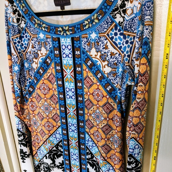 Long Sleeve Printed Midi Dress - Picture 5 of 5